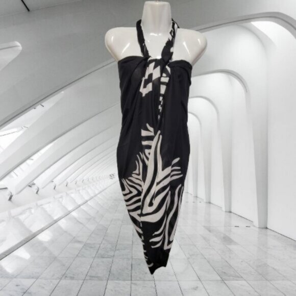 Womens Sarong Cotton Wrap, Handpainted Batik Wrapskirt Beach Pareo Beachwear-NEW - Picture 5 of 6